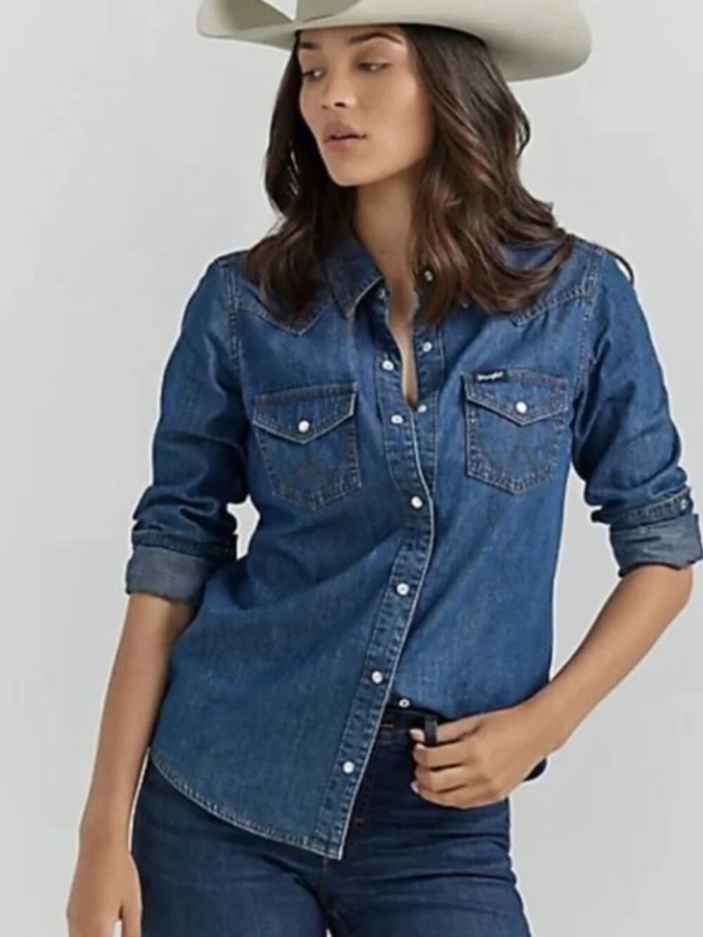 Wrangler Retro Western Denim Snap Front Shirt XXL